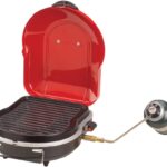 Coleman Fold ‘N Go 6,000 BTU Portable Propane Grill, Lightweight Gas Grill with Push-Button Starter & Adjustable Horseshoe Burner, Great for Camping, Tailgating, Grilling, BBQ
