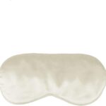 1 Pack Sleep Mask, Silk Eye Mask with Elastic Strap, Blindfold, Soft Silk Sleeping Mask for Girls, Women, Men (White)