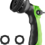 SPECILITE Garden Hose Nozzle with 8 Adjustable Spray Patterns, ABS Hose Sprayer Nozzles with Thumb Control On Off Valve for Easy Flow Control, Use for Watering Plants & Lawns, Washing Cars & Pets