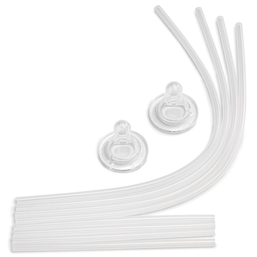 Hands-Free Baby Bottle – Anti-Colic Stroller Feeding Baby Bottle Replacement Tube & Nipple Kit (9 oz Bottles)