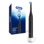 Oral-B iO Series 2 Rechargeable Electric Powered Toothbrush, Night Black with 1 Gentle Care Brush Head – Automatic Pressure Sensor to Protect Gums – 3 Modes – 2 Min Timer