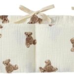 White Bedside Hanging Bags Milk Bottle Bib-Storage Crib Organizer Baby Nappy-Dormitory Bed-Bunk Organizing Bag Nappy- Organizer, Little Bear Nursery Hanging Organizers