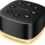 Meditation White Noise Sound Machine 30 Soothing Sounds with 32 Volume Control 12 Night Light 5 Timers Portable Sleep Machine for Travel Powered by AC or USB Sleep Therapy for Baby Kids Adults (Black)