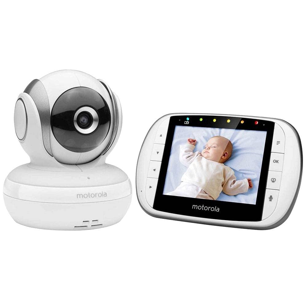 Motorola MBP33XL 3.5″ Video Baby Monitor with Digital Zoom, Two-Way Audio and Room Temperature Display, 2 Piece Set (Pack of 1)