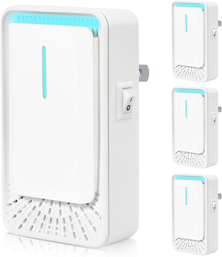 Plug In Air Ionizers – 4Pack Negative Ion Technology Air Purifier, Quiet Mini Air Freshener for Home, Bedroom, Office, Basement – Portable Air Purifiers for Odor, Dust, Smoke, Pets Smell