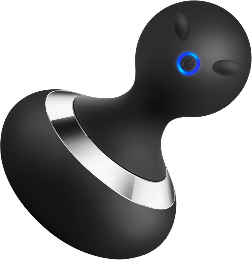 Cordless Electric Massager with 10 Powerful Vibrations, Rechargeable Handheld Neck Massager (Black)