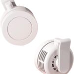Portable Silent Mini Bladeless Fan Clip On,Small Whirlwind Bladeless Clip On Fan, 2025 New Adjustable 3-Speed Suspended Waist Fans, For Outdoor & Travel & Office, Travel Accessories (White 02)