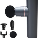 Mini Massage Gun, Massage Gun Deep Tissue with 4 Attachments, Full-Metal Electric Portable Muscle Massager Gun for Back, Body Sore Muscles, Pain Relief, Gifts for Office, Home