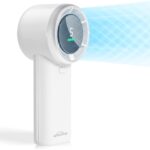 WHATOOK Portable Mini Fan: High Speed Cooling Fan, 10 Hours Battery Life, USB Rechargeable, Small Essentials for Women, Beach Travel, Vacation (White)