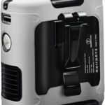 CAZOKASI 2024 Upgrade 10000mAh Waist Clip Fan Wearable Portable Personal Body Fans Powerful Upto 40H Cooling and Heatstroke Prevention (Gray and Orange)