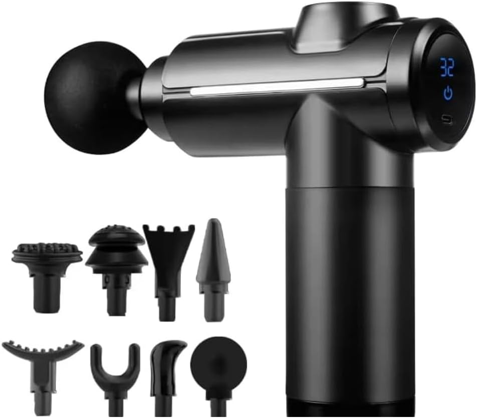 Gun Massager | Deep Tissue Percussion Massage Gun for Pain Relief, Muscle Recovery & Relaxation | Adjustable Speed & Quiet Operation – Portable & Lightweight