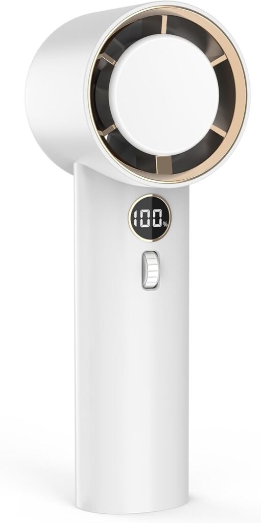 Portable Handheld Fan, Personal Turbo Fan with 1-100 Speed Adjustable, 5000mAh [15H Max Working Time] Rechargeable for Travel Outdoor, Gifts for Women Men