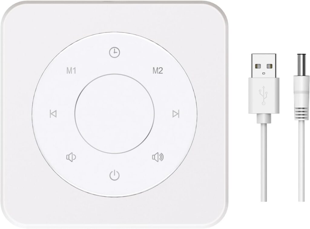 White Noise Sound Machine for Sleep 20 Soothing Sounds Noise Machine for 30 Level Volume 5 Timer Setting Favorite Setting Memory Function Touch Control Compact Portable for Adult/Baby (White)