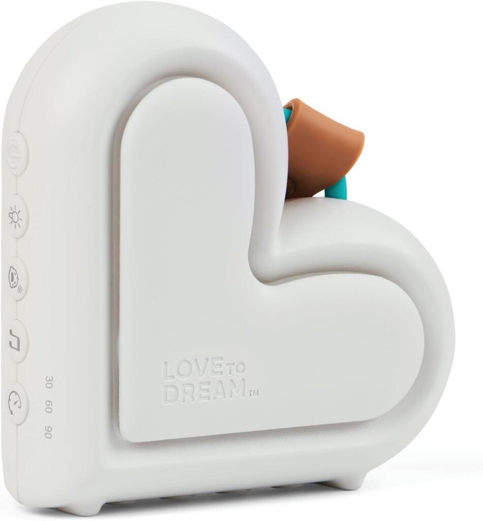 Love to Dream Sleep Machine, Baby White Noise Machine for Sleeping and Relaxing, Noise Therapy with 9 Soothing Infant Sleep Sounds with Baby Night Light, Portable Sound Machine