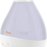 Crane 4-in-1 White Drop Ultrasonic Cool Mist Humidifier with Sound Machine, Night Light, Aroma Tray, 1 Gallon Top Fill White