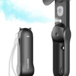 SWEETFULL Misting Handheld Personal Fan, Rechargeable Mini Spray Water Mist, Portable for Kids Women, Travel, Outdoors, Hiking, Camping, Home Office (Black)