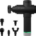 Hyperice Hypervolt 2 Pro and Heated Head – Featuring Quiet Glide Technology – Handheld Percussion Massage Gun | 5 Speeds, 5 Interchangeable Heads | Helps Relieve Sore Muscles and Stiffness
