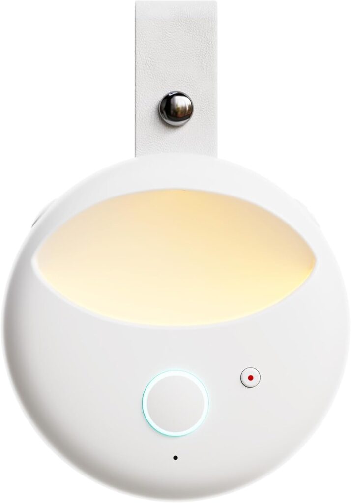 Portable Sound Machine for Baby – Smart Cry Detection Small White Noise Sound Machine, 6 Soothing Sounds, Smart On/Off, Night Light, Recording, Registry Gift Baby Sleep Machines