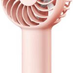 Gaiatop Mini Portable Fan, 3 Speed Powerful Handheld Fan, 2000mAh Battery Operated Cute Design Personal Small Fan, USB Rechargeable Makeup Eyelash Hand Fan Travel Essentials for Women Girls Pink