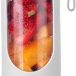 Portable Personal Electric Blender, 12 Blades Great for Mixing, Cordless 450ML Mini Blender For Shakes, Smoothies juice, Travel, Compact, Convenient and Versatile (White)