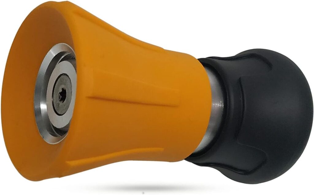 Fireman Style Hose Nozzle – Heavy Duty Hose Spray Nozzle, Garden Hose Nozzle, High Pressure Sprayer Nozzle to Wash Your Car or Water Your Garden – Leak Proof, Universal Fit Garden Hoses
