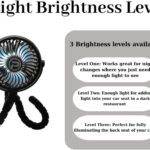 Baby Stroller Fan, Rechargeable Clip On Fan with LED Light, Rotatable Portable Fan for Car Seat, Golf Bag, Stroller, Crib, Treadmill