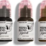 Perma Blend Cool Eyebrow Mini Set – Vegan PMU Tattoo Ink for Brows & Eyeliner – Microbalding Supplies for Permanent Makeup – Cool-Toned Pigment Kit for Cosmetic Tattoo Artists