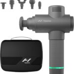 Hypervolt 2 – Featuring Quiet Glide Technology – Handheld Percussion Massage Gun | 3 Speeds, 5 Interchangeable Heads | Helps Relieve Sore Muscles and Stiffness (Hypervolt 2 w/Carrying Case)