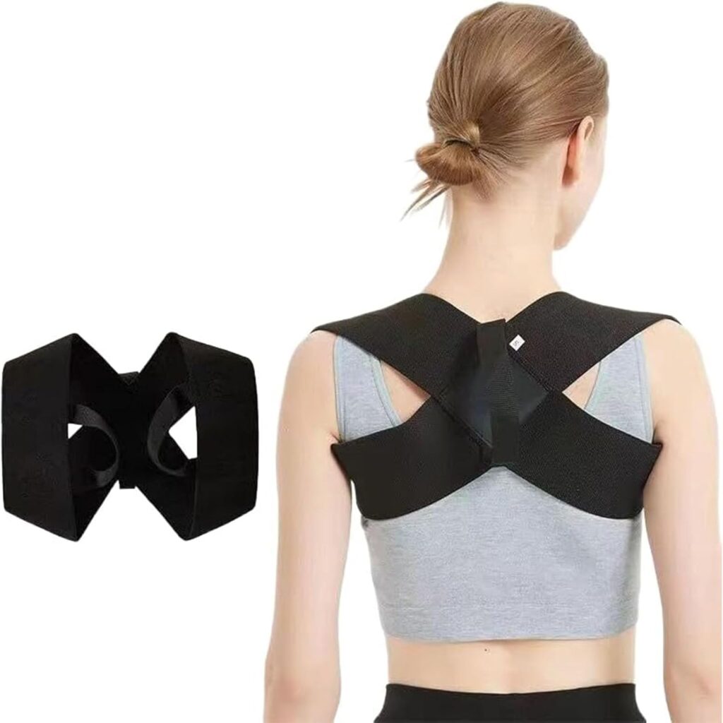 S~XXL(45~100kg) Posture Corrector,Posture Corrector for Women Men,Open Shoulder Beautiful Back Brace Training Belt Corrector,Lower Back Brace(Unisex.(Black,M(60-70kg))
