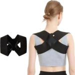 S~XXL(45~100kg) Posture Corrector，Posture Corrector for Women Men，Open Shoulder Beautiful Back Brace Training Belt Corrector,Lower Back Brace（Unisex.(Black,M(60-70kg))