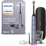 Philips Sonicare DiamondClean Smart 9300 Electric Toothbrush, Sonic Toothbrush with App, Pressure Sensor, Brush Head Detection, 4 Brushing Modes and 3 Intensity Levels, Grey, Model HX9903/45