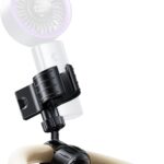 OATSBASF Fan Clip Holder for Stroller, Handheld Fan Pole Clamp for Baby Stroller, 360 Degree Rotation Fan Holder for Stroller Golf Cart Bike Shopping Carts, The Perfect Mummy Essential, Black