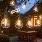 LED Outdoor String Lights, 500FT Patio Lights with 250+10 Shatterproof G40 Globe Bulbs, Waterproof Connectable Dimmable 2700K Hanging Lights for Outside Backyard Porch Balcony Party Gazebo Bistro cafe