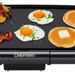 Chefman Electric Griddle with Removable Temperature Control, Immersible Flat Top Grill, Burger, Eggs, Pancake Griddle, Nonstick Easy Clean Cooking Surface, Slide Out Drip Tray, 10 x 16 Inch