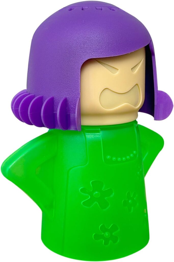 Microwave Cleaner Microwave Angry Mama Oven Cleaner High Temperature Steam Cleaning Equipment Tool Steam Cleans Add Vinegar and Water (Green)