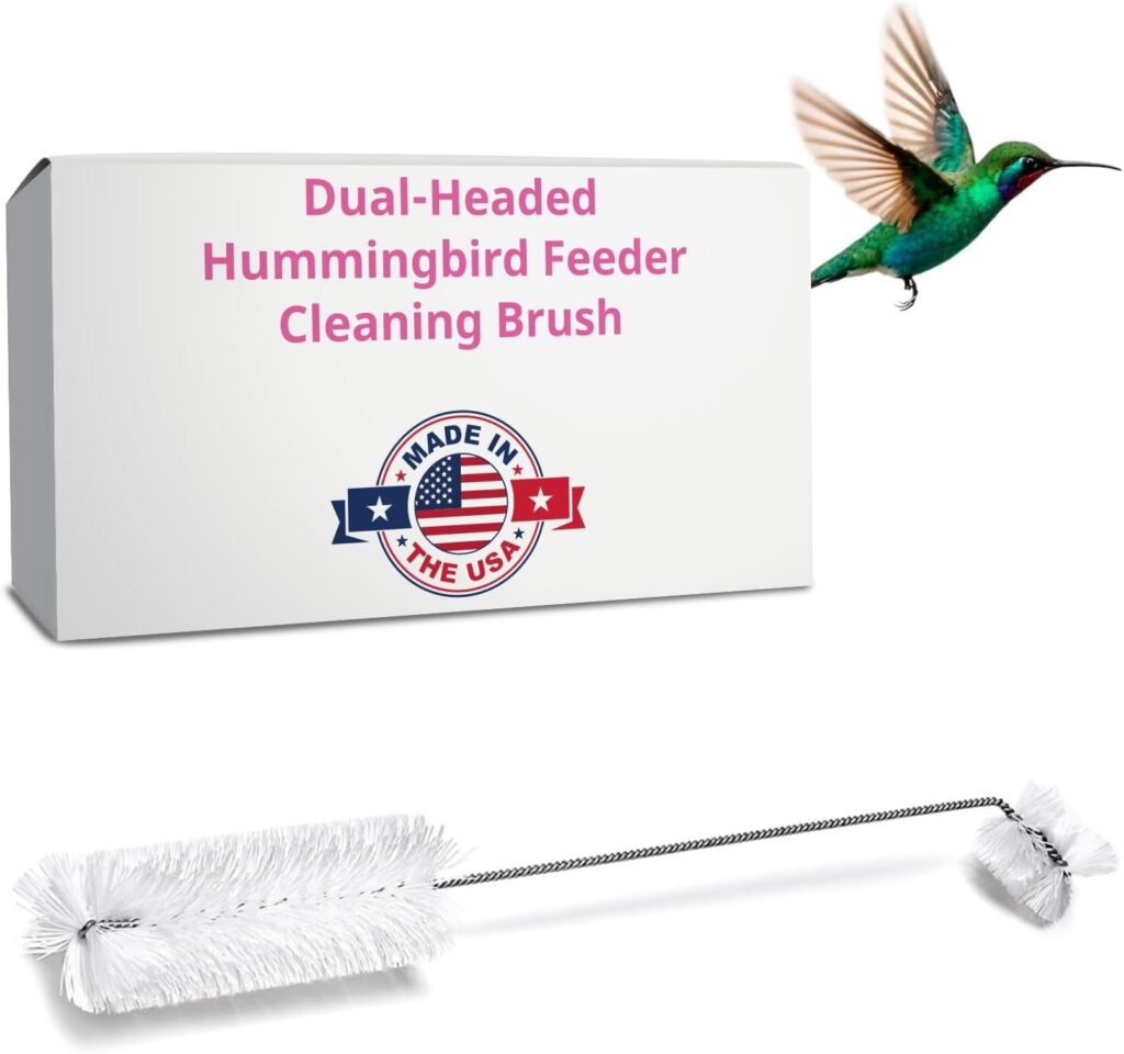 Hummingbird Feeder Cleaning Brush, 14″ x 1.7″ Dual-Purpose Headed Hummingbird Cleaning Brush, Diswasher Safe Bristle, Removes Residue on Nectar Bottle, Nozzle, Narrow Feeding Socket by FryOilSaver Co.