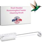 Hummingbird Feeder Cleaning Brush, 14″ x 1.7″ Dual-Purpose Headed Hummingbird Cleaning Brush, Diswasher Safe Bristle, Removes Residue on Nectar Bottle, Nozzle, Narrow Feeding Socket by FryOilSaver Co.