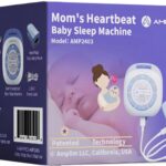 Amplim Portable Baby Sound Machine, Mom’s Heartbeat Recording + 19 White Noise Sleep Soothers for Newborns, Infants, Preemies, Kids | Hang on Crib, Stroller | Nursery Essential, Registry Gift, Shower