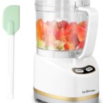 La Reveuse Electric Mini Food Processor Small Chopper 200 Watts 2-Cup Prep Bowl for Mincing Chopping Grinding Blending Pureeing (White)
