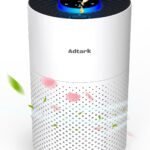 Air Purifiers for Home Bedroom, ADTARK Air Cleaner with H14 True HEPA 3-in-1 Filter, Sleep Mode & Aroma Function, 3 Light Modes, Room Air Purifier with 3 Timer for Office, Dorm, Hotel (White)