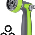 WORKPRO Garden Hose Nozzle, Water Sprayer Nozzle with 10 Adjustable Water Patterns, Thumb Control On Off Valve, High-Pressure Water Sprayer for Outdoor Watering Plants, Car washing, Showering Pets