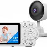 Video Baby Monitor with Camera and Audio, No WiFi Baby Camera Monitor with VOX Mode, 2.8” Display, Infrared Night Vision, Two-Way Audio, Temperature Sensor and Lullabies, 2600mAh Battery Life