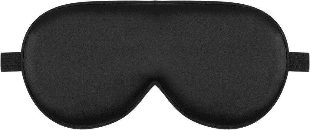 Silk Sleep Mask – 100% Blackout, Zero Eye Pressure, Blindfold with Adjustable Strap, Super Soft Travel Eye Covers