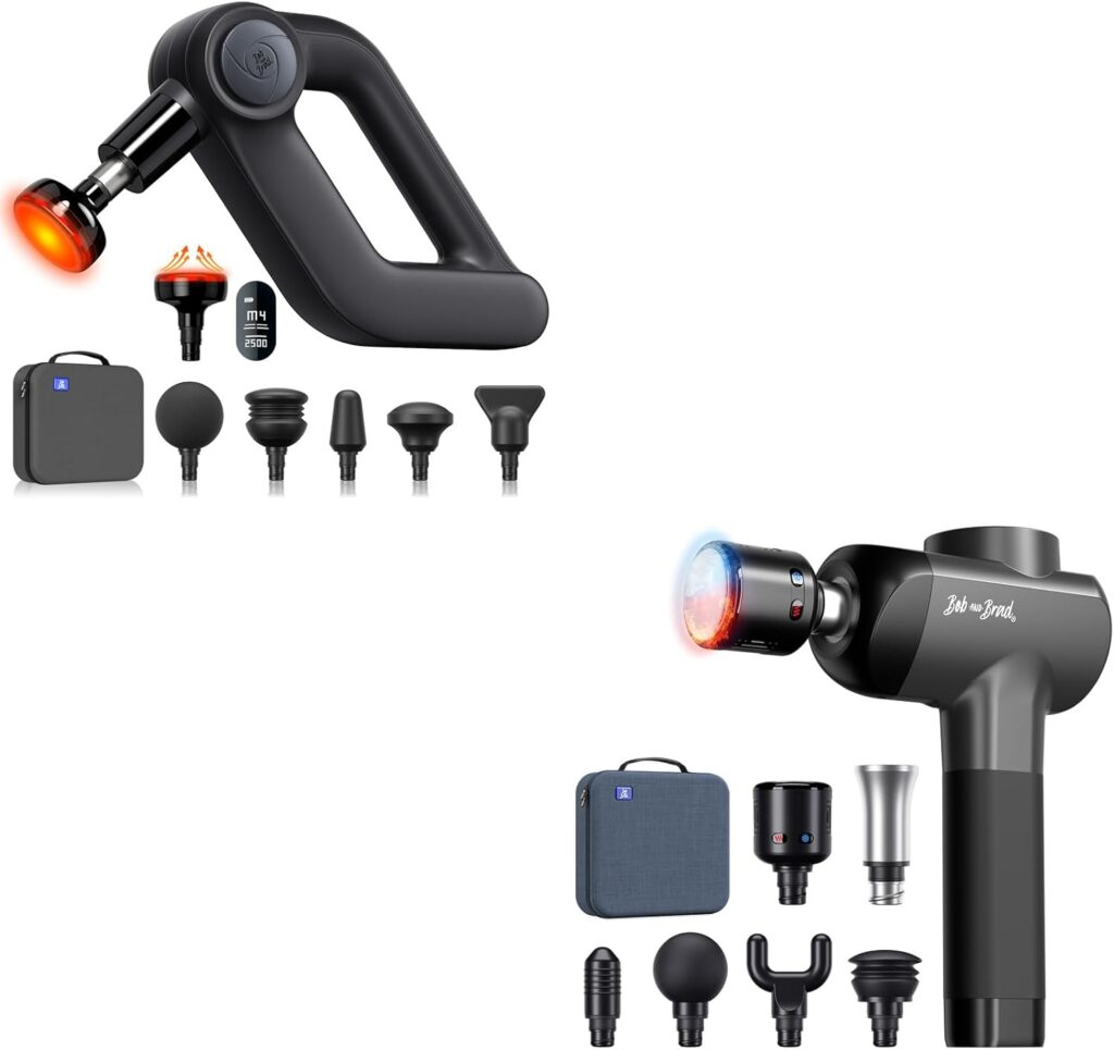 BOB AND BRAD D5 Pro Plus Massage Gun with Heat and X6 Pro Max Massage Gun