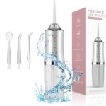 Water Dental Flosser Teeth Irrigator with 3 Modes Cordless Water Teeth Cleaner with 4 Replace Sprinkler Head IPX7 Waterproof Rechargeable Portable for Travel Home Braces Bridges Care (Multicolor)