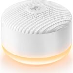 Portable Sound Machine & Night Light, White Noise Sound Machine for Baby & Adults with 12 Selected Sounds – Rechargeable, Memory Function, Timer – Sleep Soother, Home & Travel, White