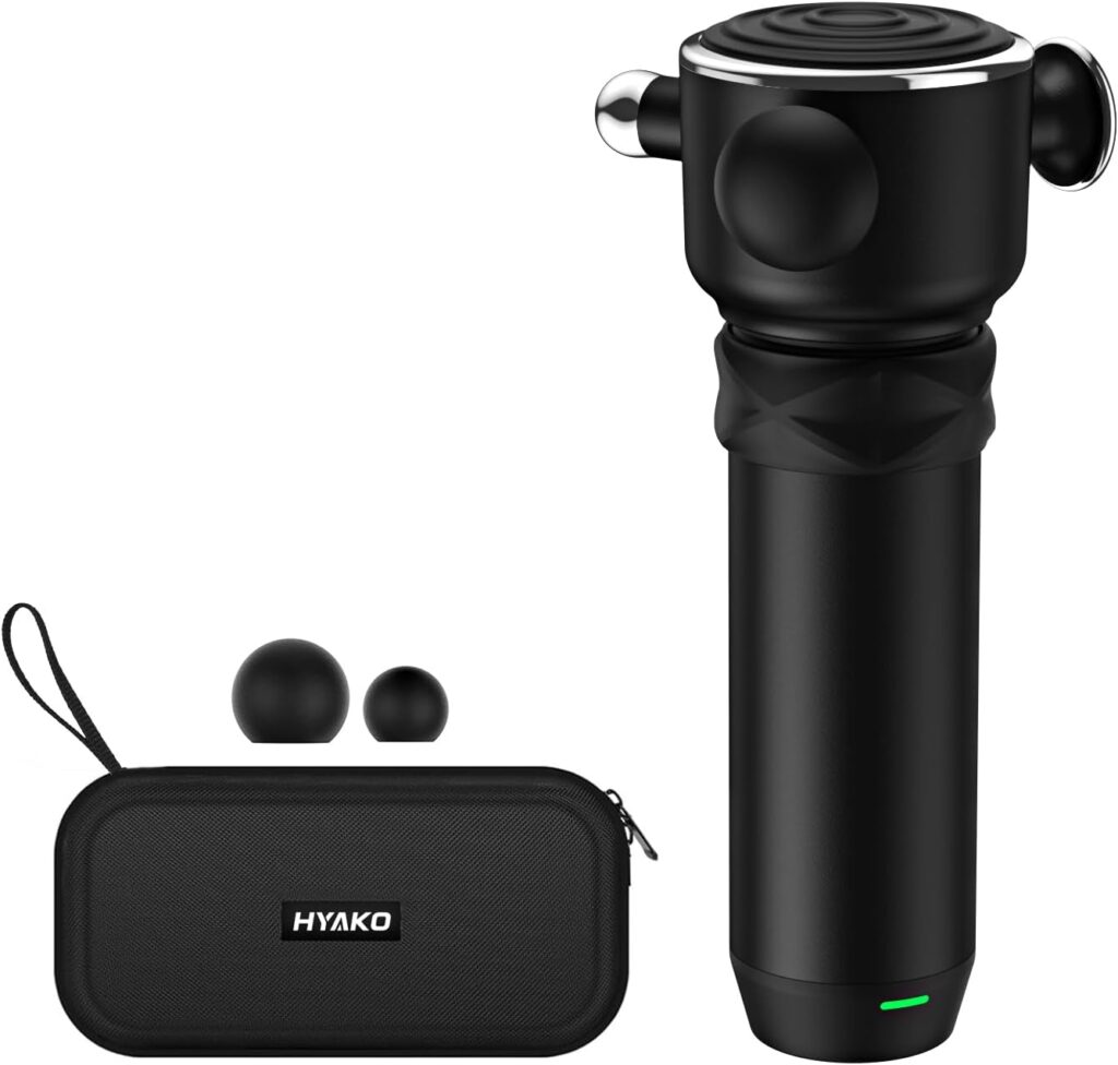 HYAKO R1 Deep Tissue Vibrating Muscle Massager – Therapy Back Massager for All Body Relief – Muscle Pain Relief and Fascial Binding – Trigger Point Therapy Massage Gun – Gifts for him