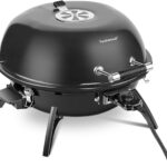 Outdoor Electric Grill, Techwood Tabletop 1600W Electric BBQ Grill for Camping, Picnics & Parties, Black
