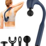 Massage Gun Deep Tissue with Extended Handle Revolutionary U-Shaped Back Massager,Body Massager for Neck,Shoulder,Leg(Dark Blue)