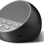 Sound Machine Portable Rechargeable White Noise Machine with 30 Soothing Sounds for Baby Kids Adults 32-Level Vol 4 Timer Brown Noise Sleep Sound Machine for Travel Office Privacy Home